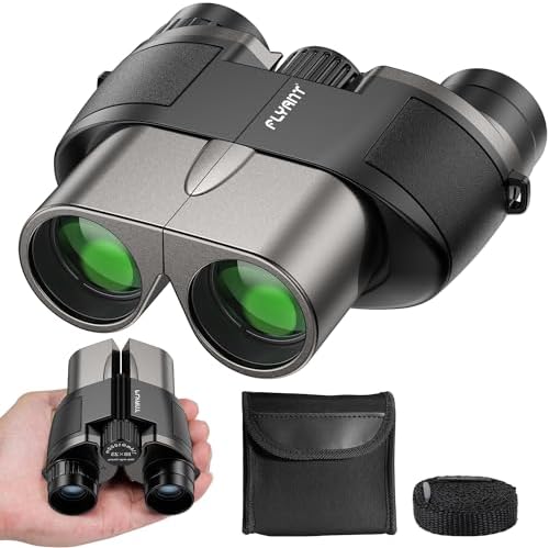 12x25 Kompakt Fernglas Kinder Erwachsene - Ferngläser Klein mit Nachtsicht Schwachem Licht Klare Faltbares - Ideal für Outdoor Sportspiele Vogelbeobachtung Reisen Jagd Konzerte