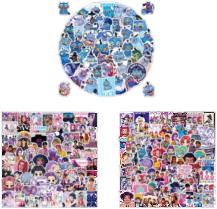 268 Sticker Set: 207 k-pop de-mon hunter, 61 Niedlicher Blauer Tiger Sticker für Sammelalben, Bullet Journal, Laptop, Wasserflasche, DIY Dekor
