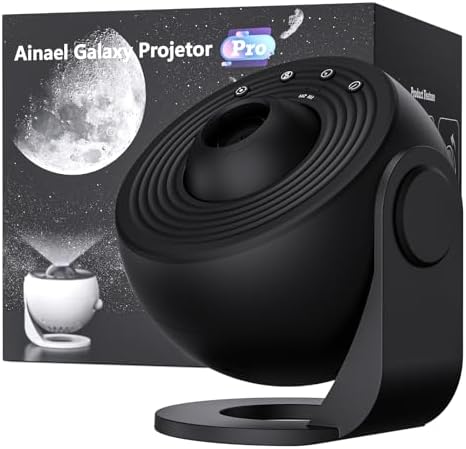 Ainael Sternenhimmel Projektor, Planetarium Sternenprojektor Sternenhimmel Nachtlicht Lampe Kinder Erwachsene Stern Galaxie Projektor mit 3 HD Glasscheiben für Deko Schlafzimmer Weihnacht Geschenk