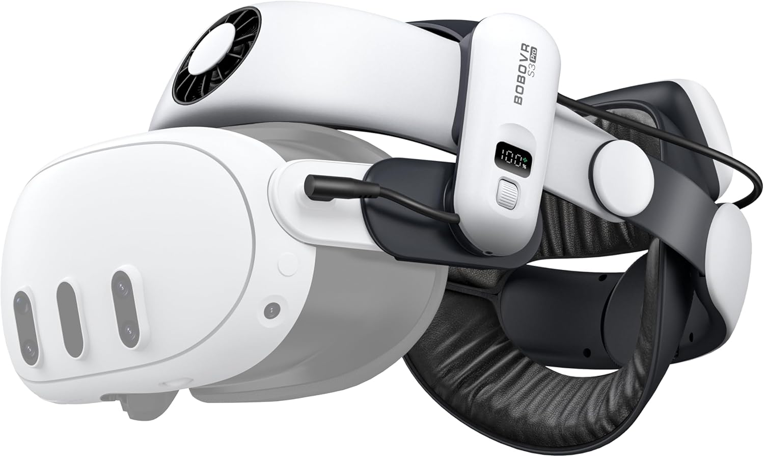 BOBOVR S3 Pro Strap mit Akku Accessories,Kompatibel mit Meta Quest 3/Quest 3S,Luftkühlungssystem und 10000 mAh Hot Swap Akku: Amazon.de: Games