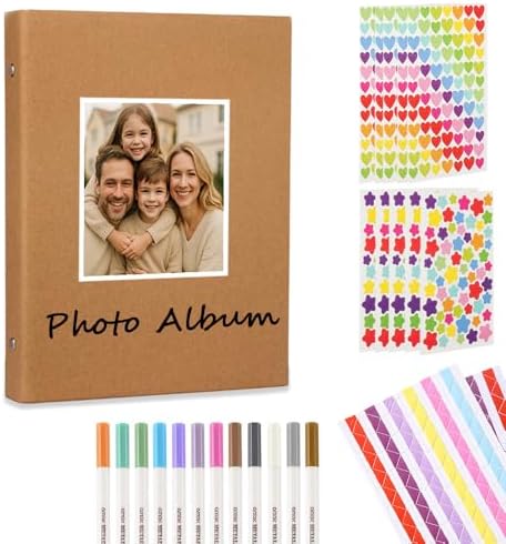 Fotoalbum Zum Selbstgestalten Einsteckalbum Scrapbook Gästebuch Geburtstag Fotobuch Einkleben Diy Photo Album Ringbuch Fotoalben Baby Erinnerungsbuch Scrapbooking Buch Selber Gestalten Foto Kinder Set