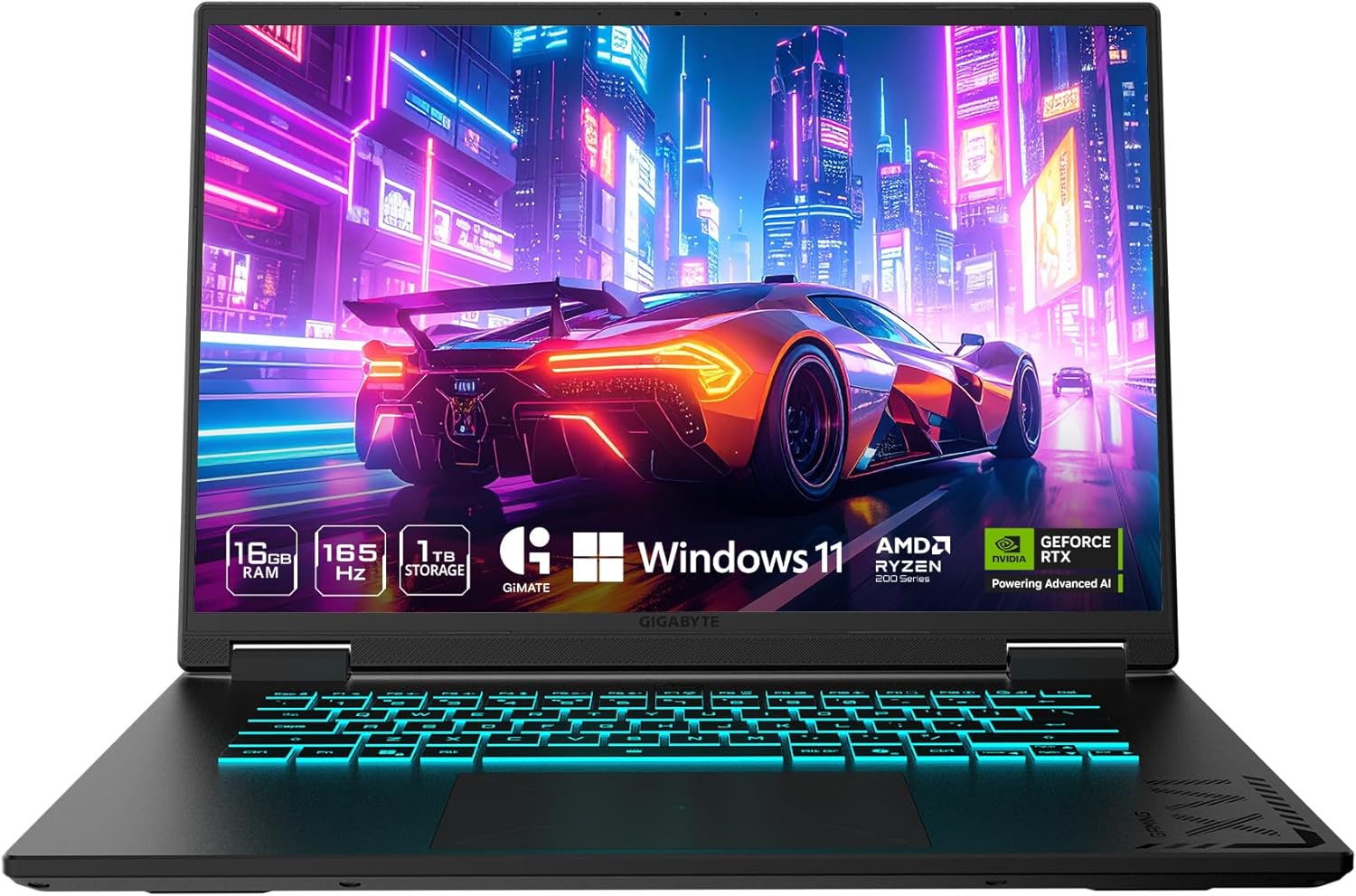 GIGABYTE - Gaming A16 Gaming Laptop - 165Hz 1920x1200 WUXGA - NVIDIA GeForce RTX 5060 - AMD Ryzen 7 260-1TB SSD mit 16GB DDR5 RAM - Windows 11 Home AD Gaming A16 3VHK3US894SH: Amazon.de: Computer & Zubehör