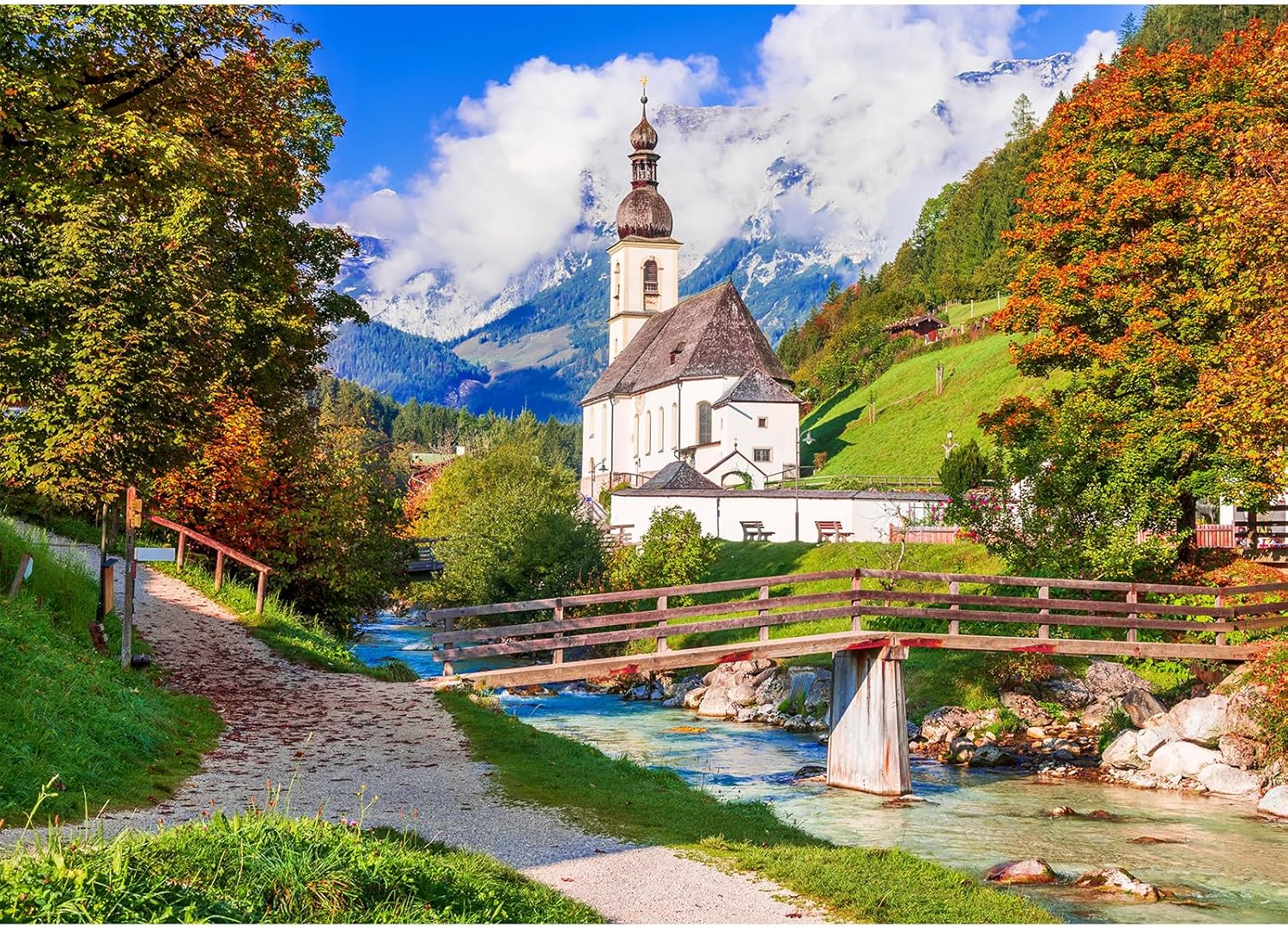 MISITU Puzzle 1000 Teile für Erwachsene Herbstlandschaft in Berchtesgaden Puzzle 1000 für Kinder ab 14 Jahren