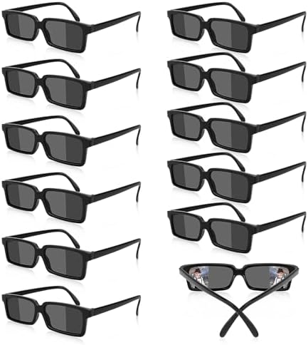 SelfTek Detektiv Set Kinder, 12 Stück Agent Brille Rückansicht Detektiv Brille, Agen Spy Brille Geheimagent Sonnenbrille Detektiv Geburtstag Kindergeburtstag