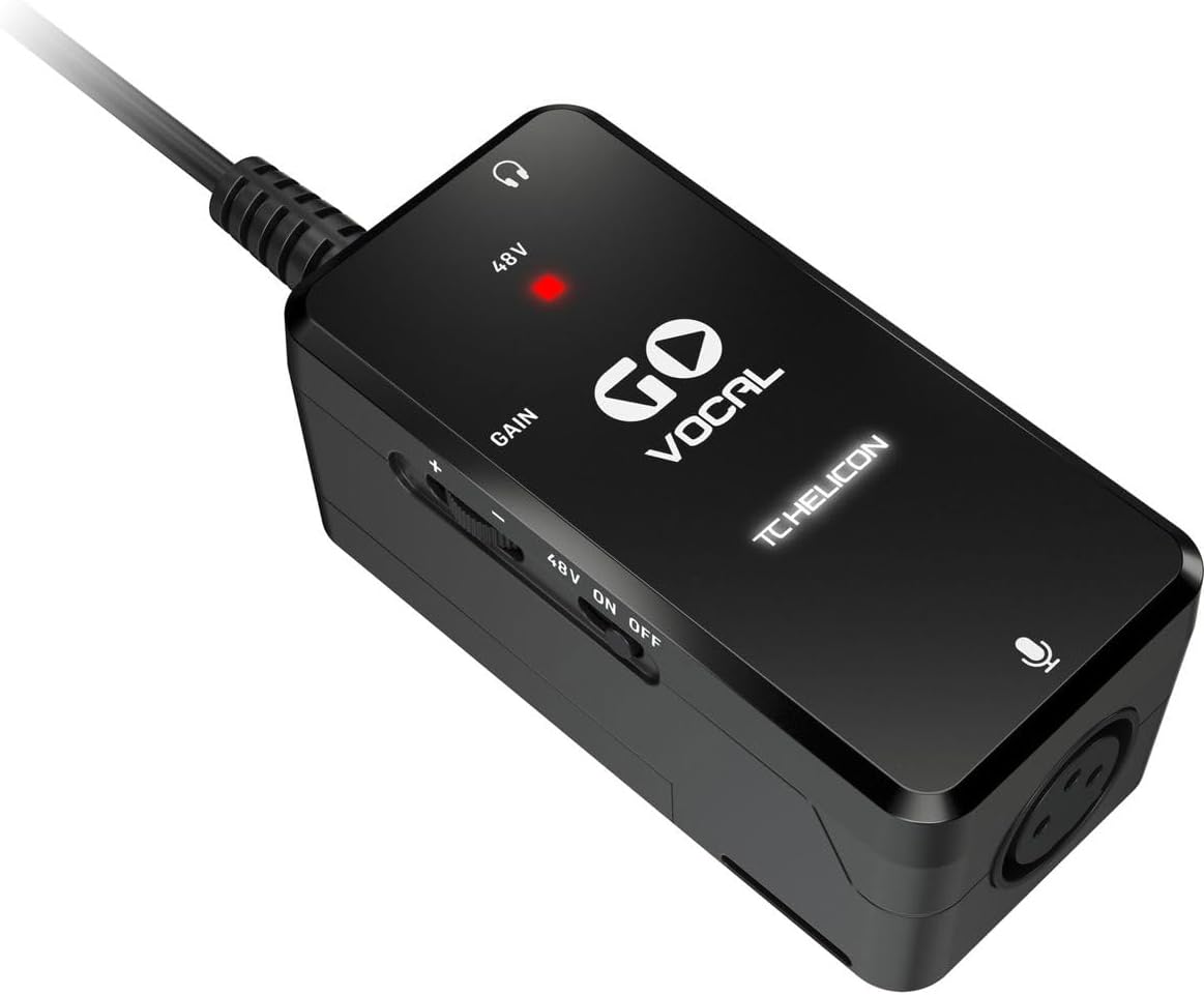 TC Helicon GO VOCAL Hochwertiger Mikrofonvorverstärker für Mobilgeräte