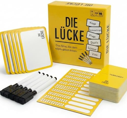 TIPSI Die Lücke Wer Denkt wie du? | Das Lustige Spiel für Erwachsene mit schwarzem Humor | Gesellschaftsspiel für die Ganze Familie | Brettspiel, Partyspiel für 3-8 Spieler